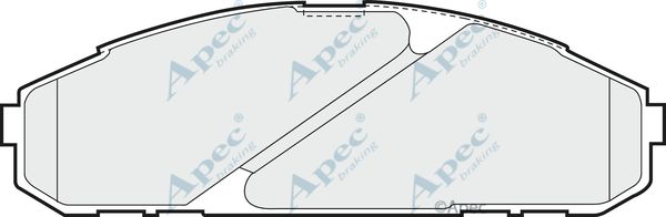 APEC BRAKING Комплект тормозных колодок, дисковый тормоз PAD876